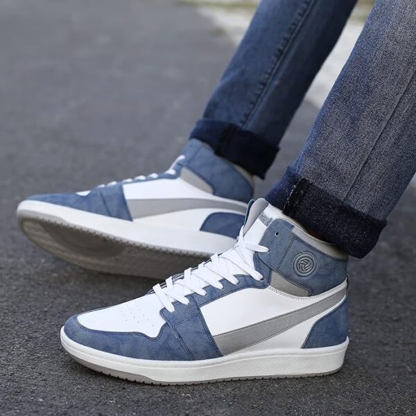 Men's Fashion Sneakers Lace-Up Trainers Basketball Style Walking Shoes - Image 2