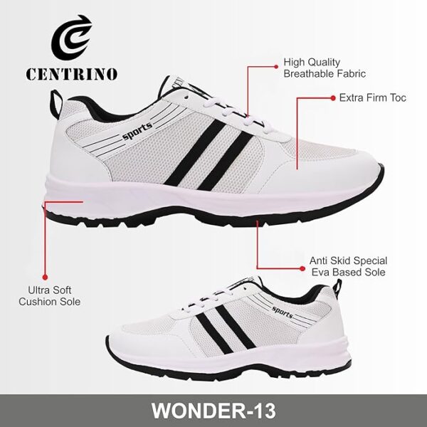 Centrino Sneaker for Men | Comfort & Style with Soft Cushioned Insole | Trendy Lace-Up Design for Casual Outfits (9201) - Image 5