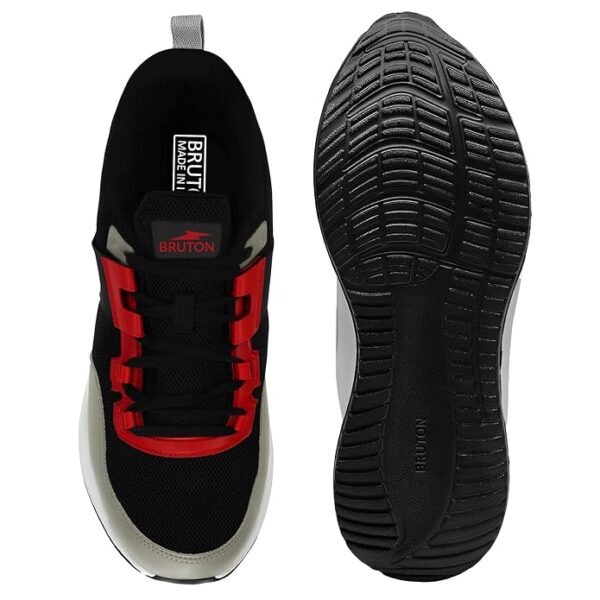 BRUTON EVA Lite Sport Shoes Running Shoes for Men- Black - Image 4