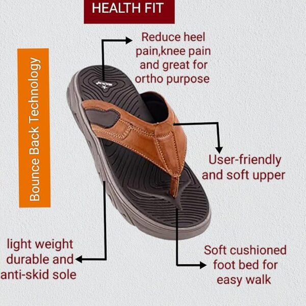 HEALTH FIT Super Soft Ortho Care Bounce Back Anti-Skid Water Resistant Slippers/Doctor Chappal & Footwear-Men-HF-112 - Image 5