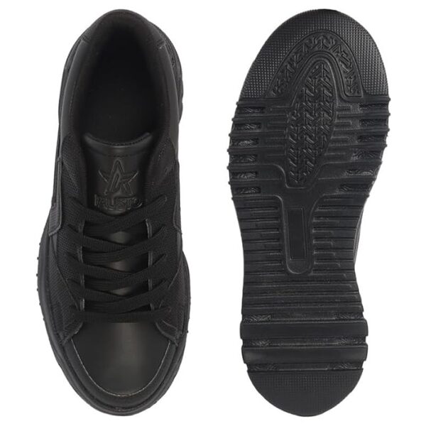 FAUSTO Men's Low Top Chunky Lace-Up Sneaker Shoes|Low Ankle Casual Shoes|All Day Comfortable Sneakers