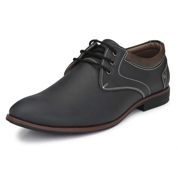 Centrino Men's Formal Classic Derby Lace-Up Formal Shoes for Office, Party,Wedding | Dress Shoes | Extra Cushioning Insole | Lightweight & Comfortable (7956)