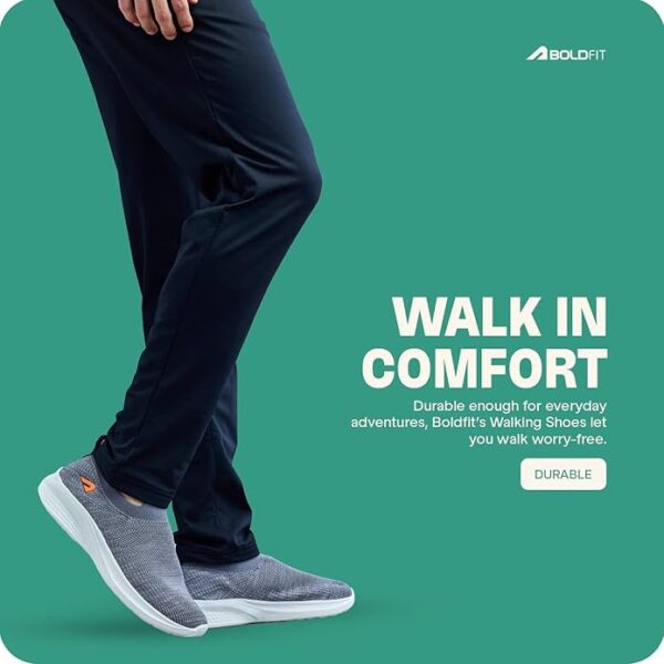 Boldfit Casual Shoes for Man & Woman Walking Shoes for Men Soft Cushion Casual Shoes for Men for Regular Wear Mens Shoes Without Lace Shoes for Men & Women for Walking, Jogging Men Shoes - Image 2