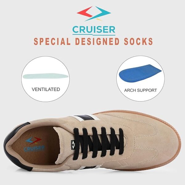 Cruiser Mens Sneaker | Comfort & Style with Soft Cushioned Insole | Trendy Lace-Up Design for Casual Outfits (2606) - Image 4