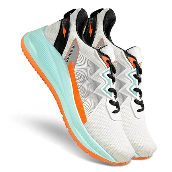 BRUTON EVA Lite Sport Shoes Running Shoes for Men- White - Image 6