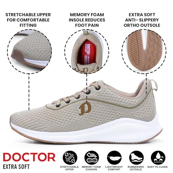 DOCTOR EXTRA SOFT Mens Running Shoe with Memory Foam Insole & Ultrasoft Outsole|Sports,Gym,Training,Walking,Jogging,Casual,Athletics|Lightweight|Comfortable|Slipon Sneaker Lace-Up Gents Boys D-2009 - Image 6