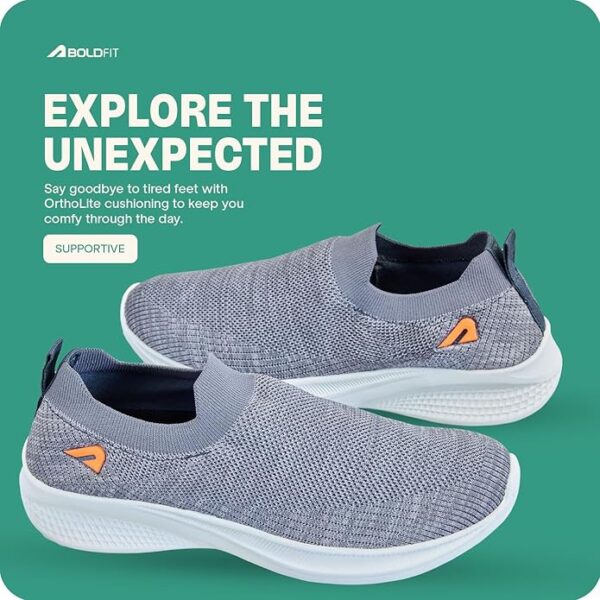 Boldfit Casual Shoes for Man & Woman Walking Shoes for Men Soft Cushion Casual Shoes for Men for Regular Wear Mens Shoes Without Lace Shoes for Men & Women for Walking, Jogging Men Shoes - Image 4